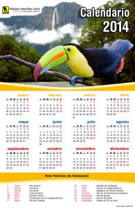 Calendario Venezuela 2014